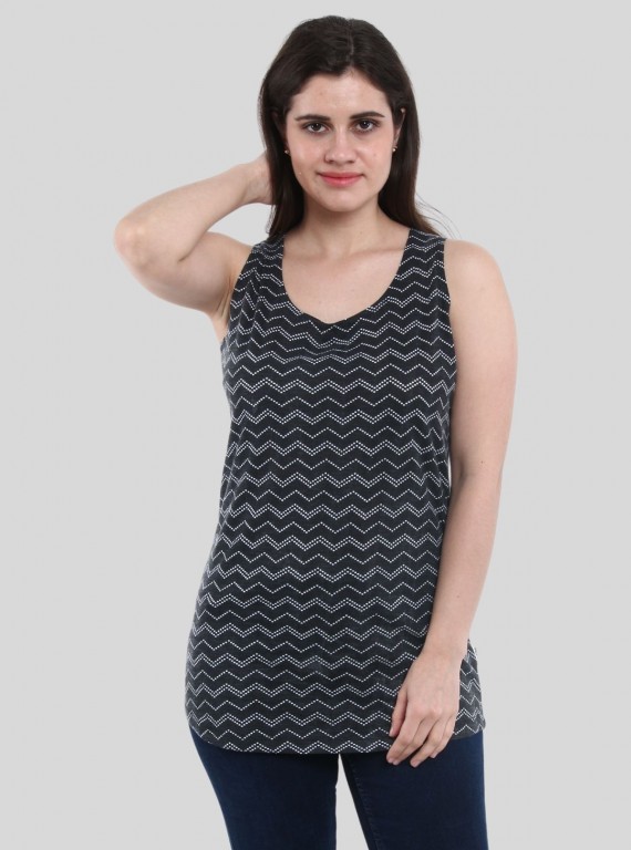 Women’s Black Striped Sleeveless Top – Boer and Fitch