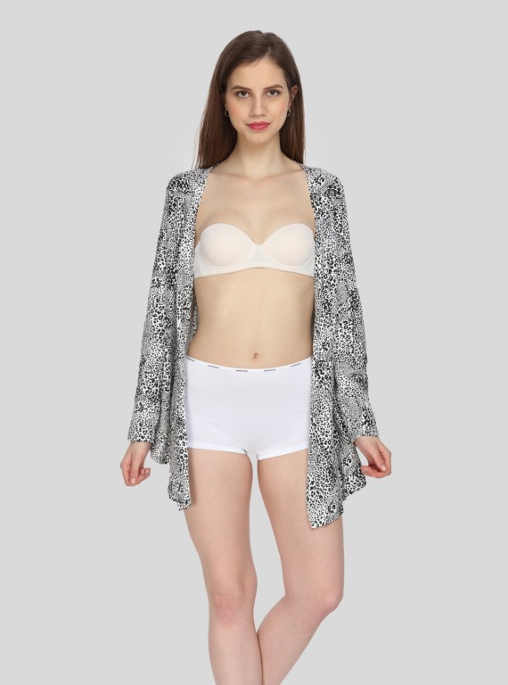 Women’s White Solid Hipster Brief in Cotton Elastane Jersey – Soft & Stretchy Comfort