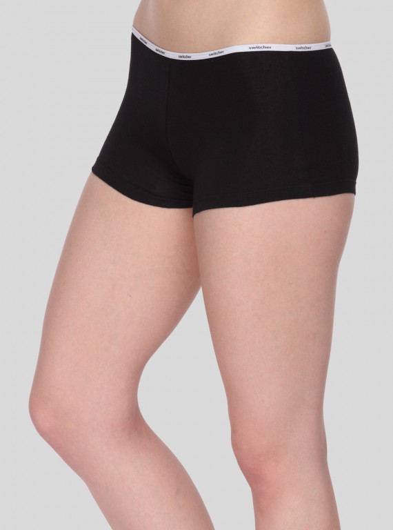 Women’s Black Solid Hipster Brief in Cotton Elastane Jersey – Everyday Comfort & Style