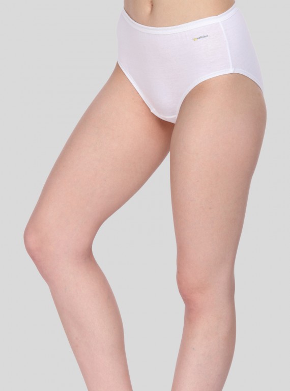 Women’s White Brief in Cotton Elastane Jersey – Soft & Stretchable Comfort
