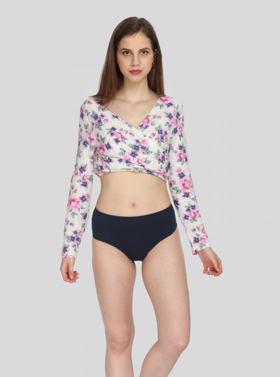 Women’s Navy Brief in Cotton Elastane Jersey – Stretchable Daily Comfort