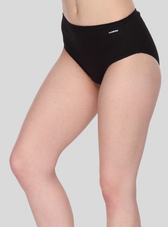 Women’s Black Cotton Elastane Brief – Classic Stretch Innerwear Comfort