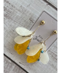 Flower Lemon stud Ear Ring