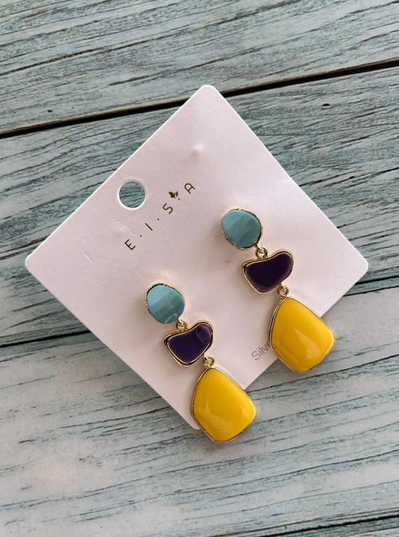 Women’s Yellow Dramatic Drop Earrings – Bold & Bright Style by Boer and Fitch