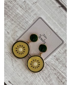 Yellow Flower Heart Orange Ear ring