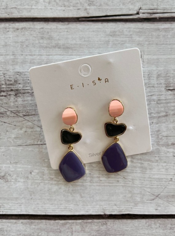 Purple Drop Earring