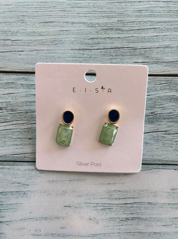 Women’s Rectangle Collet Earrings – Elegant Angles, Bold Presence