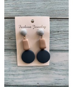 Multi color tassel drop earring
