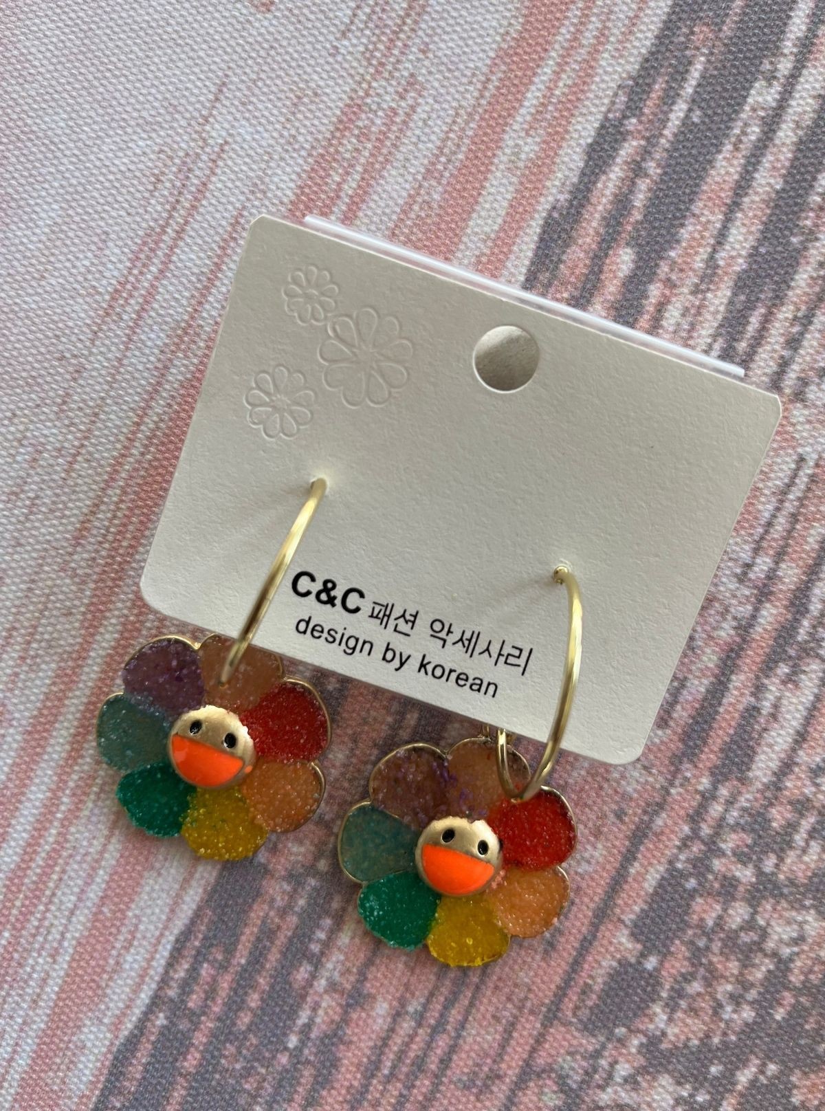 Rainbow Floral Earring