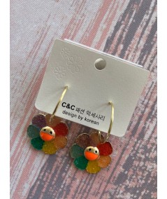 Women’s Floral Charm Drop Earrings – Elegant Bloom-Inspired Jewelry