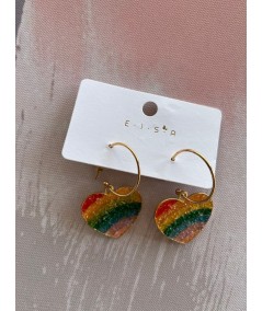 Women’s Heart Charm Drop Earrings – Romantic Style with Modern Grace