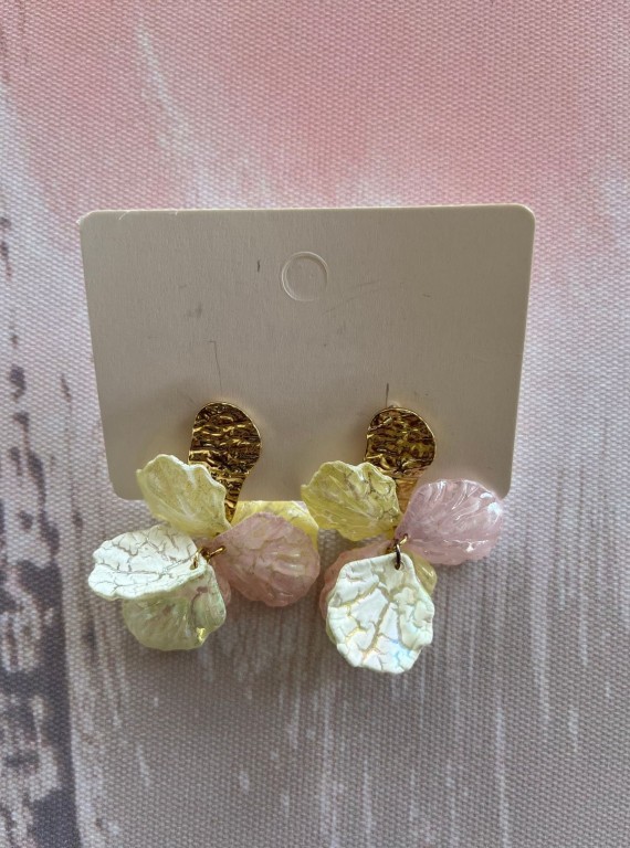 Women’s Multi-Color Flower Drop Earrings – Vibrant & Trendy Style