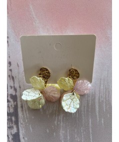 Women’s Multi-Color Flower Drop Earrings – Vibrant & Trendy Style
