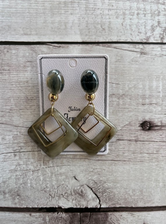 Women’s Square Drop Dangle Earrings – Modern Elegance in Motion