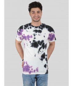 Men’s White Tie and Dye T-Shirt – Trendy, Artistic & Casual Essential