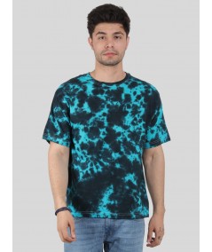 Men’s Turquoise Tie and Dye T-Shirt – Vibrant Casual Statement Tee