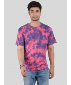 Men’s Pink and Purple Tie and Dye T-Shirt – Bold, Vibrant & Trendy