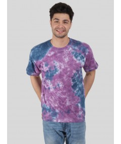 Men’s Navy and Purple Tie and Dye T-Shirt – Bold Urban Streetwear