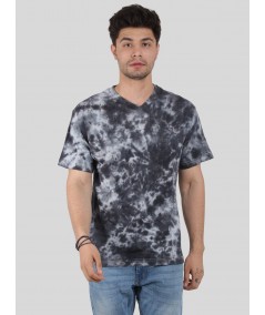 Men’s Black Foncé Tie and Dye T-Shirt – Edgy, Artistic Streetwear Style