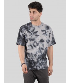Men’s Grey Foncé Tie and Dye T-Shirt – Urban Style with Artistic Edge