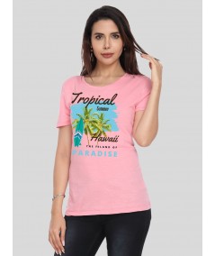 Pink tropical Print TShirt