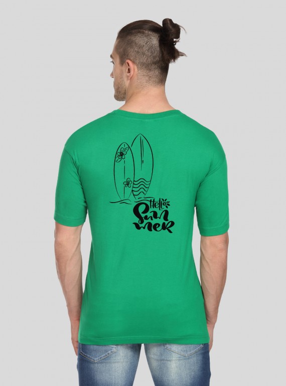 Green Surfboard Printed TShirt