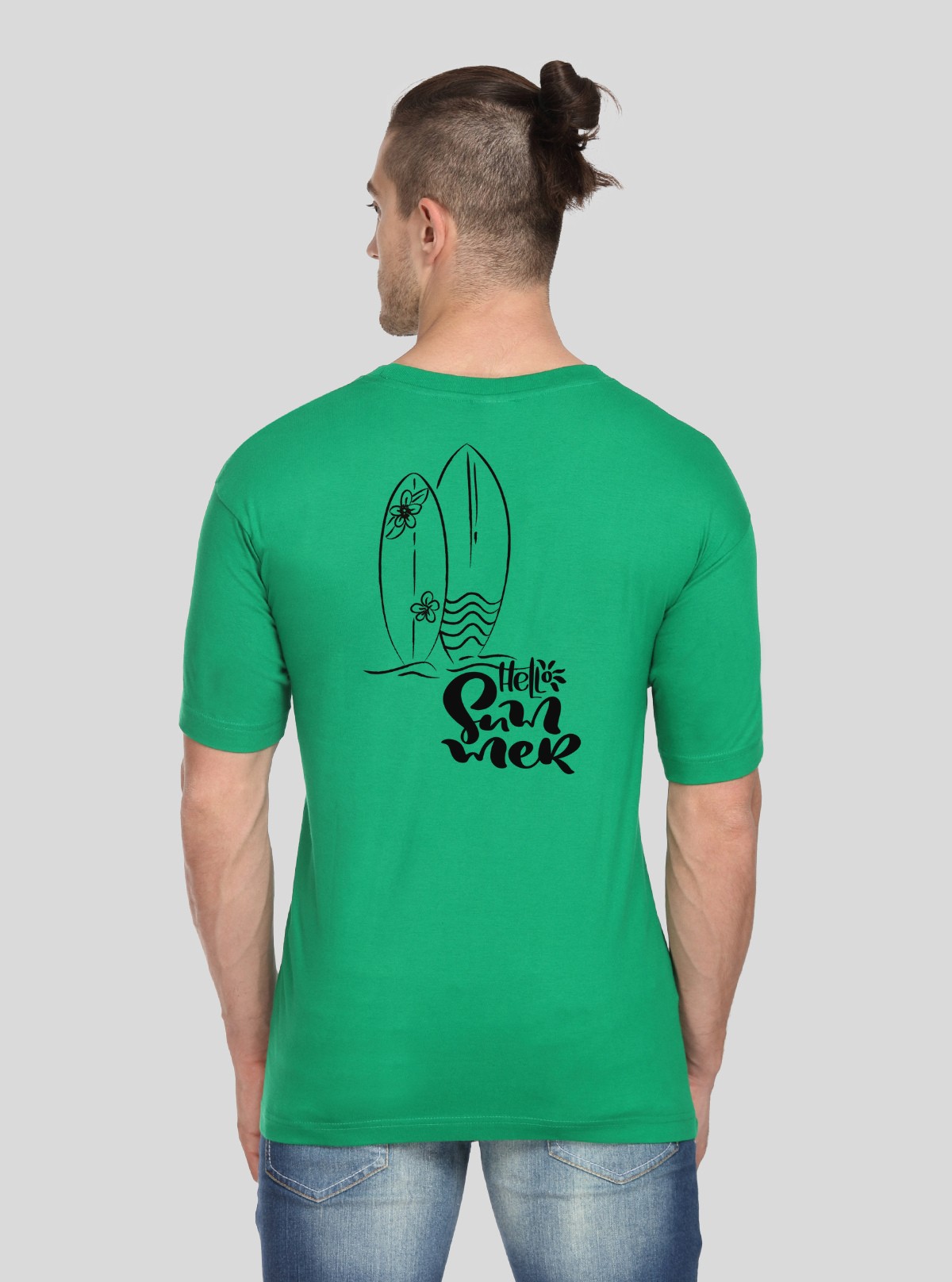 Green Surfboard Printed TShirt