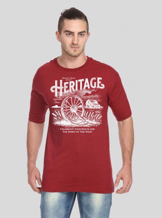 Men’s Heritage Print T-Shirt – Classic Culture-Inspired Style