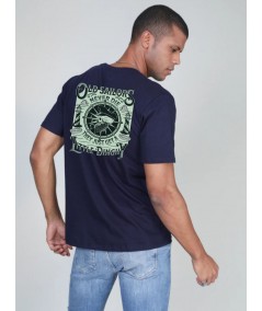 Men’s Navy Old Sailors Print T-Shirt – Nautical-Inspired Casual Style