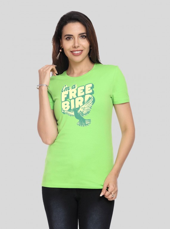 Light Green Printed TShirt