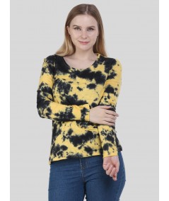 Yellow Long Sleeve Womens TShirt