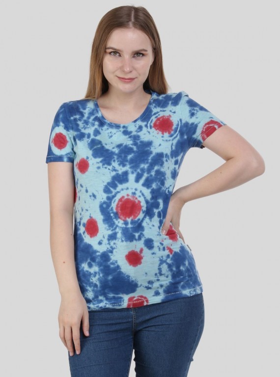 Red Dotted Tie & Dye TShirt