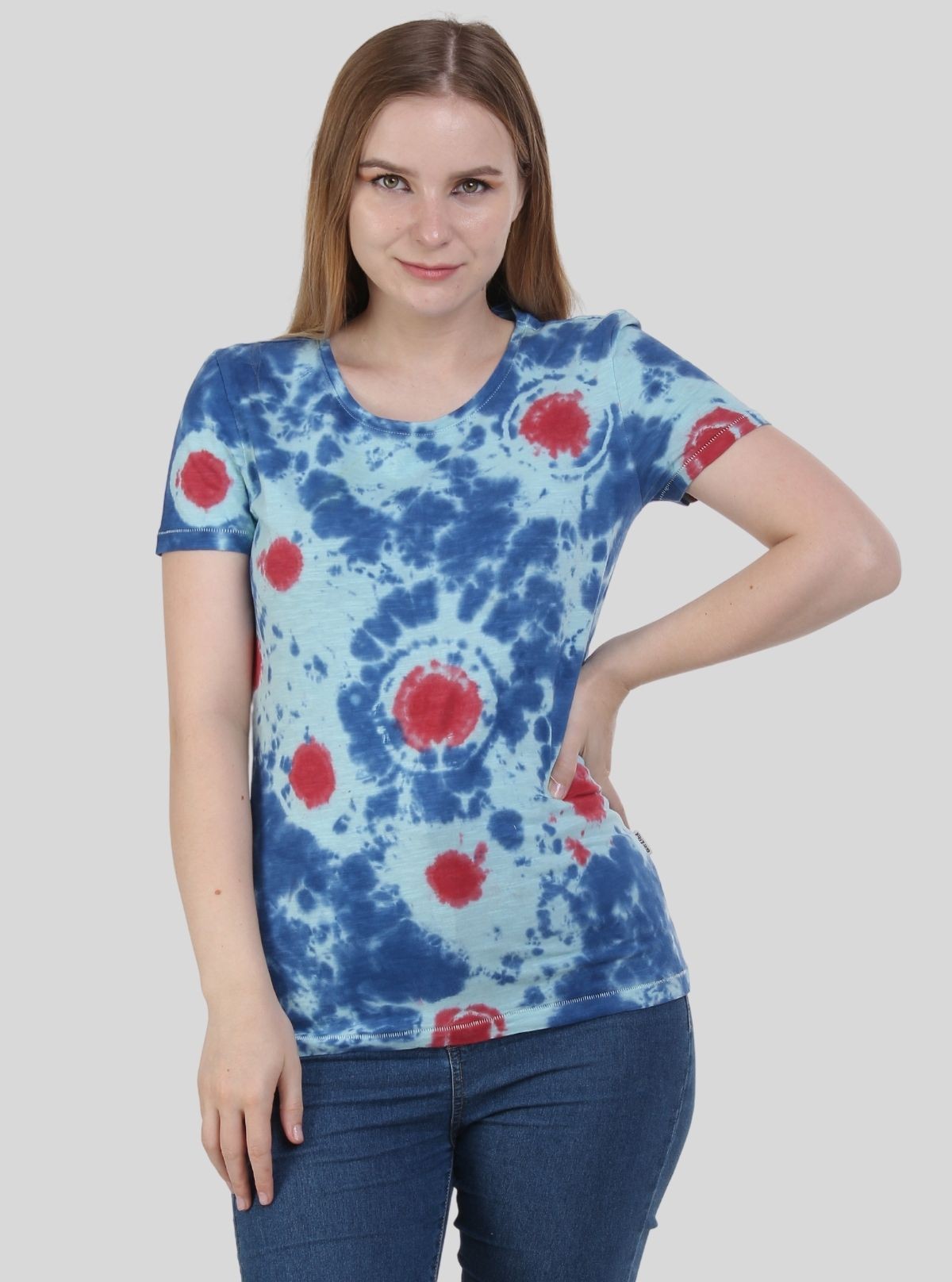 Red Dotted Tie & Dye TShirt