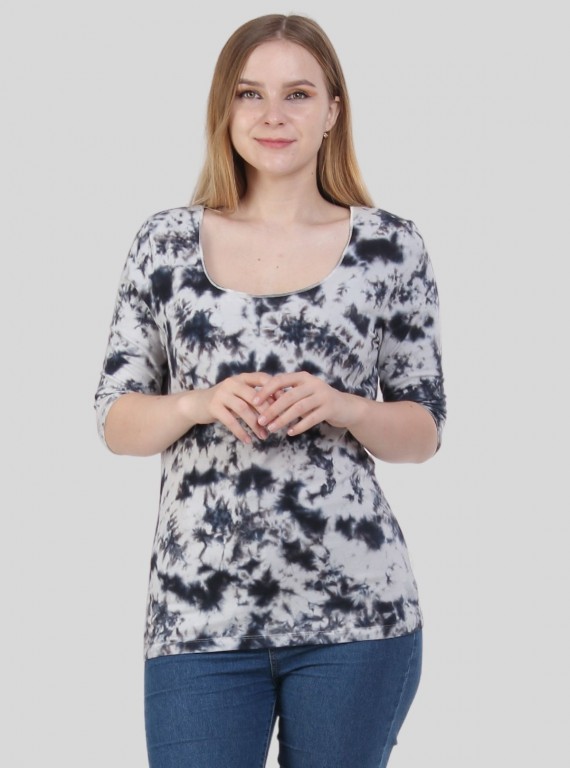 Dark Blue Tie & Dye TShirt
