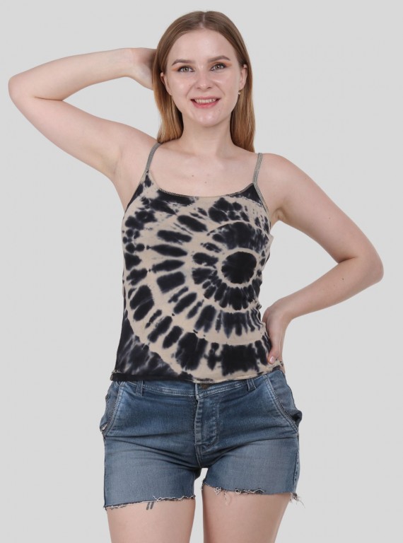 Black Tie and Dye Spaghetti Top for Women