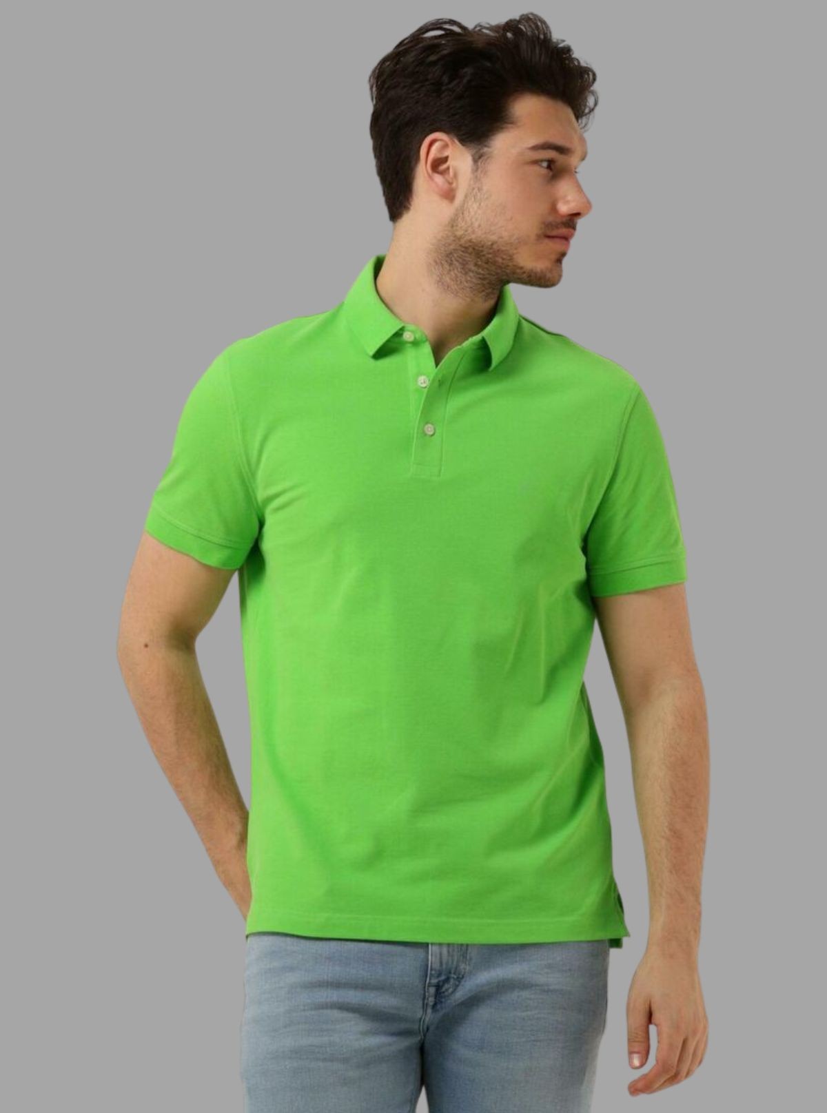 Lemon Green Pique Polo TShirt