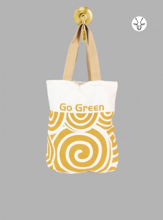 Beige Canvas Printed Bag – Stylish & Durable Everyday Tote by Boer and Fitch