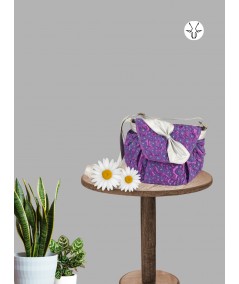 Purple Floral Blocks Sling Bag – Stylish Printed Crossbody by Boer and Fitch