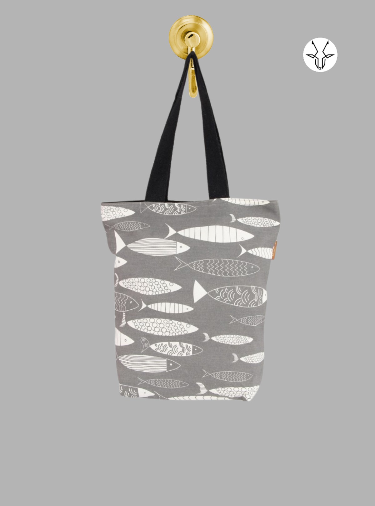 Doodled Fish Printed Bag – Quirky Artistic Tote by Boer and Fitch