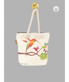 Angelic Hummingbird Canvas Bag – Nature-Inspired Tote by Boer and Fitch