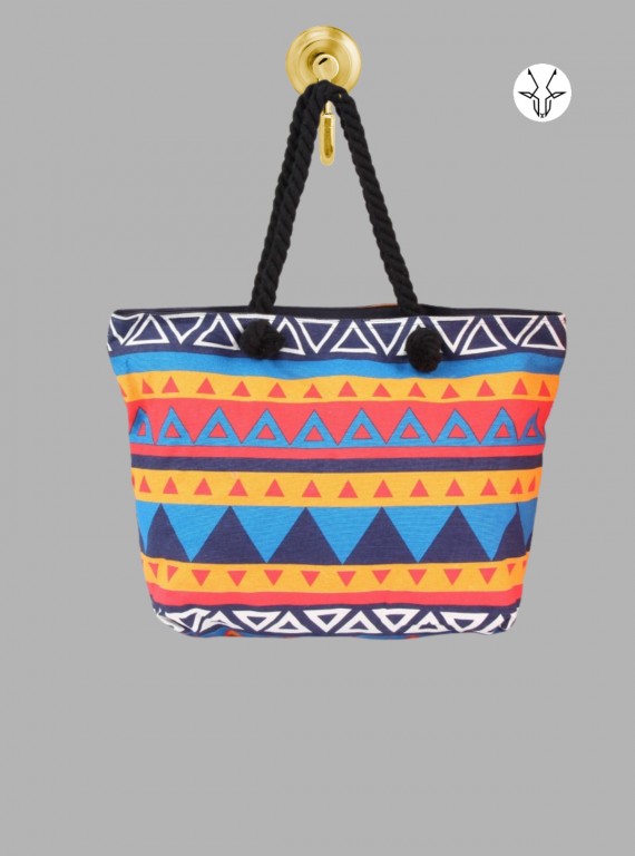 Artistic Triangle Canvas Bag – Geometric Chic for Everyday Style