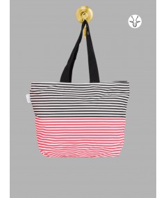 Illusional Striped Canvas Bag – Bold Optical Stripes, Everyday Utility