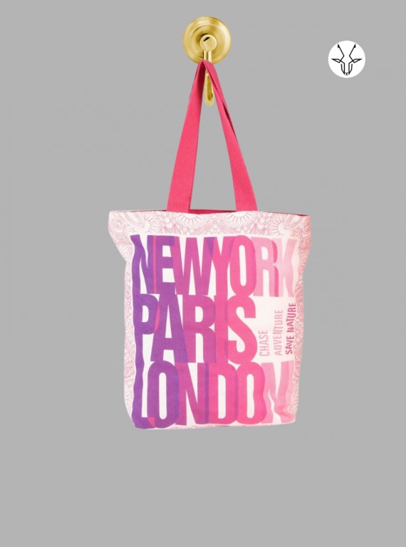 Shades of Pink Canvas Bag – Stylish & Spacious Everyday Tote