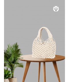 White Knitted Tote Bag for Women – Stylish & Lightweight by Boer & Fitch