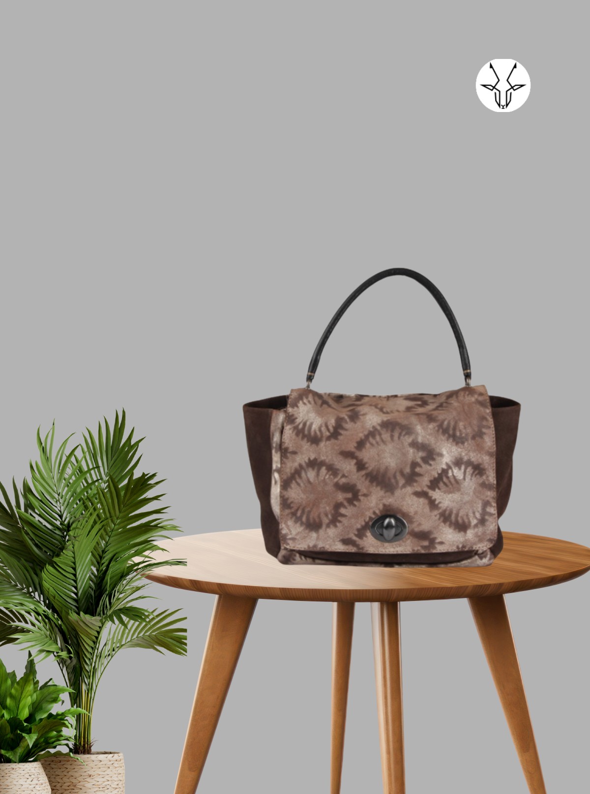 Elegant Handheld Snake Skin Bag – Luxe Patterned Purse by Boer & Fitch