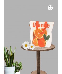 Orange Printed Canvas Tote Bag – Vibrant Everyday Carry by Boer and Fitch