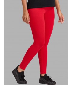 Women's Red Ankle Legging – Ultra-Soft Cotton Stretch Fit by Boer & Fitch