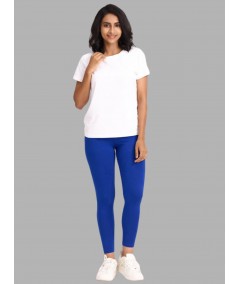 Women's Royal Blue Ankle Legging – Cotton Elastane Feather Touch by Boer & Fitch