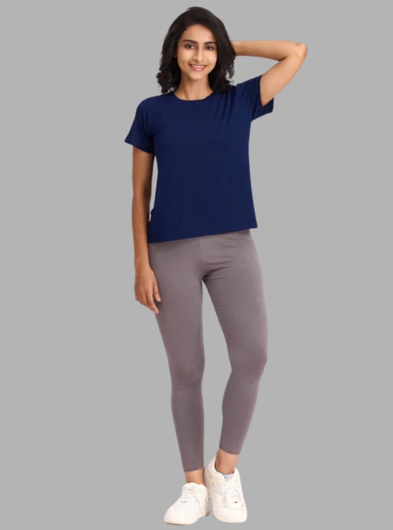 Women's Brown Ankle Legging – Cotton Elastane Feather Touch by Boer & Fitch