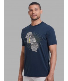Men’s Navy Old Sailors Print T-Shirt – Nautical-Inspired